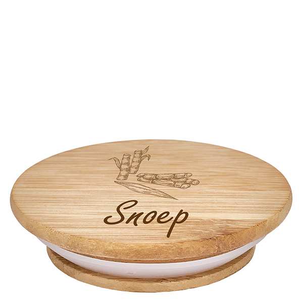 Houten deksel "Snoep" voor WECK RR100 Houten deksel "Snoep" voor WECK RR100
