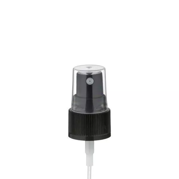 Pompverstuiver voor 20 ml aluminium fles zwart met beschermdop GCMI 20/410