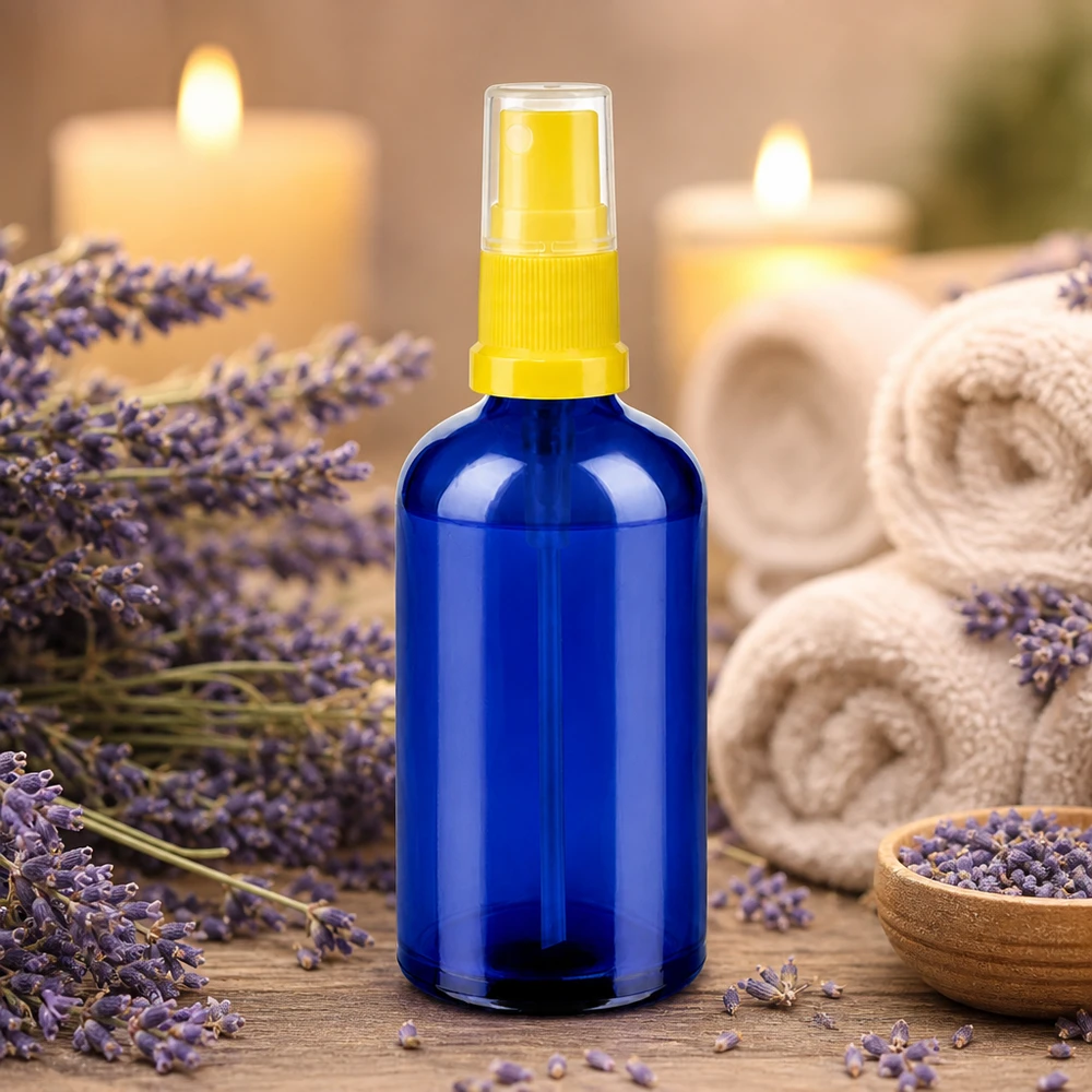 Transparante 100ml sprayflacon van hoogwaardig glas met praktische pompverstuiver