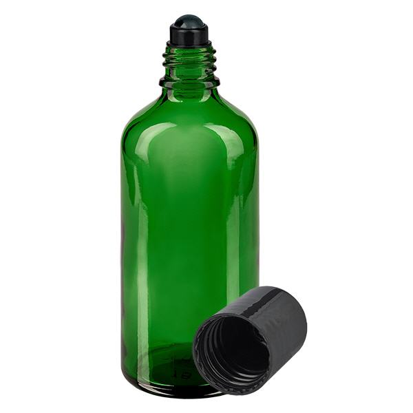 Glas deostick fles groen 100ml, lege deo roller (Roll On) Glas deostick fles groen 100ml, lege deo roller (Roll On)