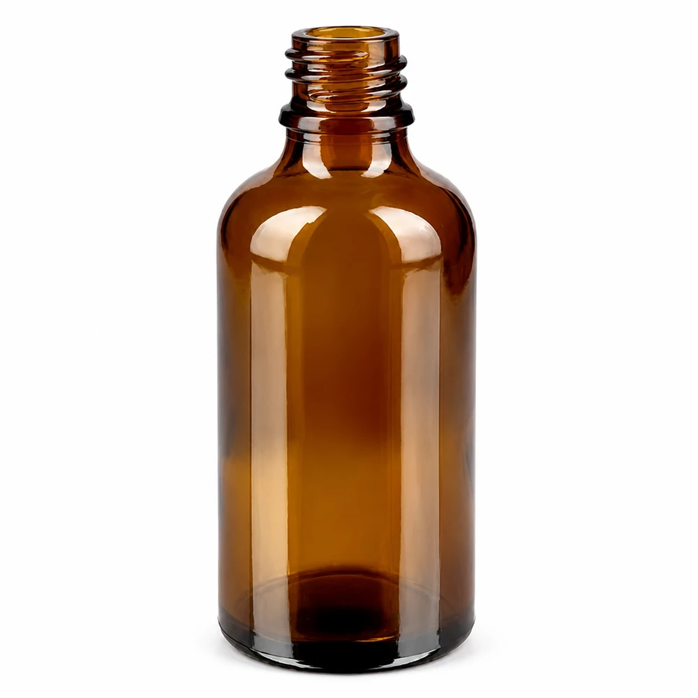 Bruine apothekersfles 50ml met schroefdraad voor farmaceutische toepassingen en laboratoriummonsters