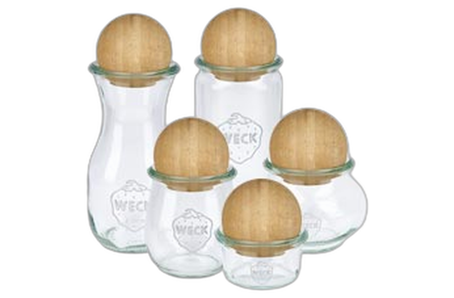 Wekpotten met houten ballen