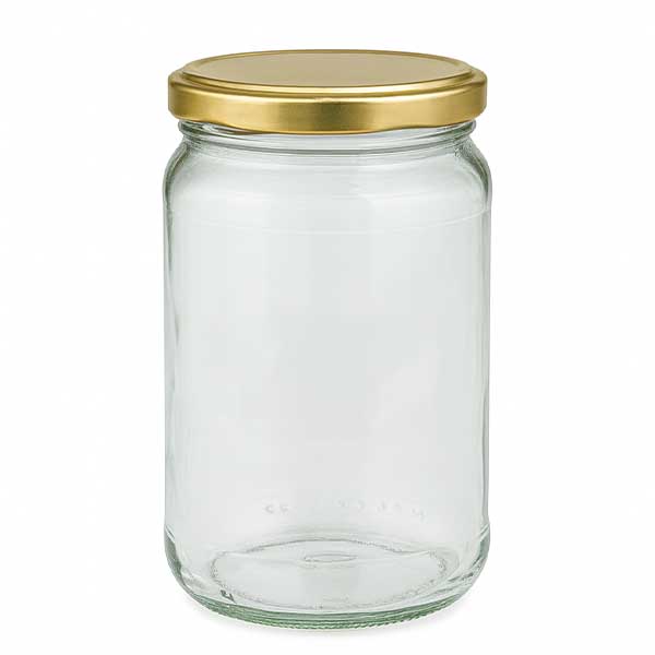 305ml rond glas met BasicSeal deksel goud UNiTWIST