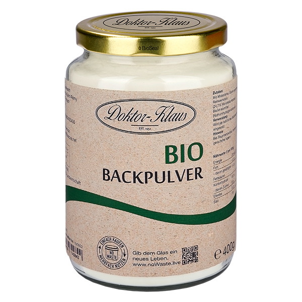 400 g biologisch bakpoeder Doktor-Klaus noWaste 400 g biologisch bakpoeder Doktor-Klaus noWaste