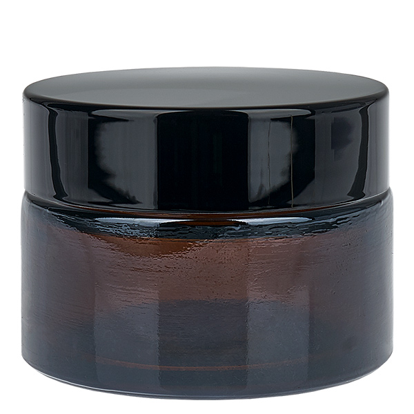 Glazen pot 30ml bruin met inlay deksel UNiTWIST Glazen pot 30ml bruin met inlay deksel UNiTWIST