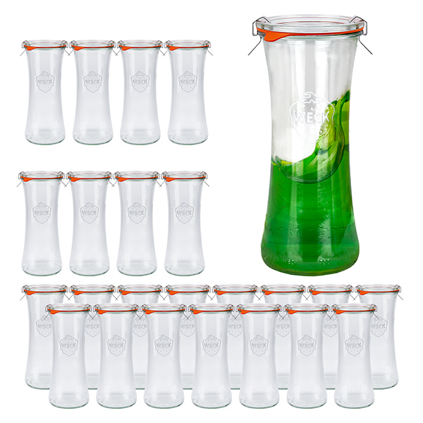 Set van 24 Weck potten 700 ml delicatessenpot met glazen deksel Set van 24 Weck potten 700 ml delicatessenpot met glazen deksel