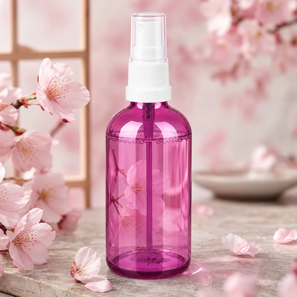 100ml spuitfles wit/transparant Standaard PurpleLine UT18/100 Compacte sprayflacon 100ml Purple Line voor gezichtstoner en tonics in de badkamer