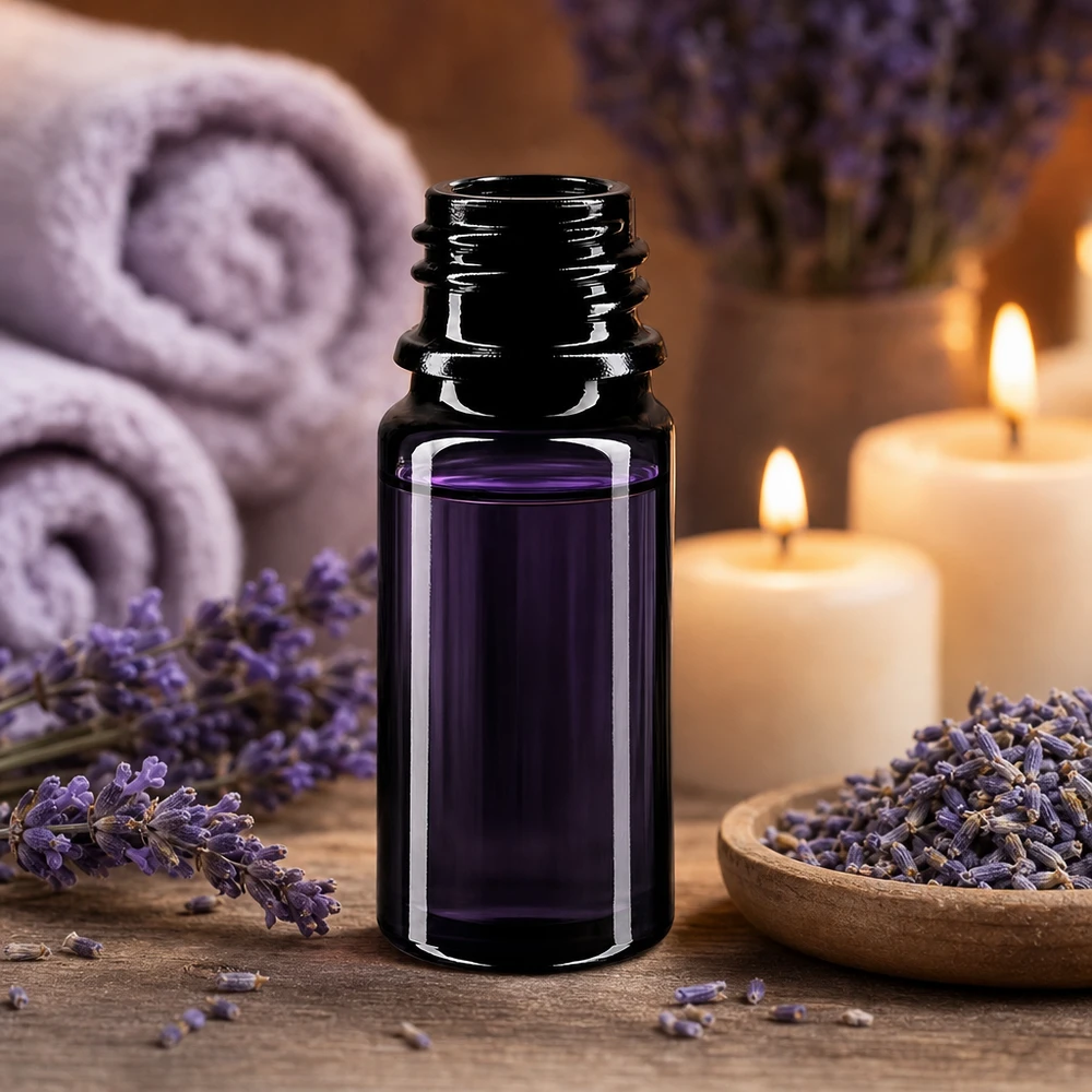 Violetglas fles 5ml DIN 18 (Mironglas) Hoogwaardige 5ml Orion druppelflacon - violet glas beschermt ingrediënten tegen licht