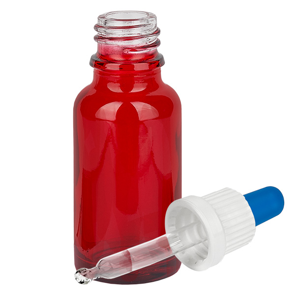 20ml pipetfles wit/blauw OV RedLine UT18/20 20ml pipetfles wit/blauw OV RedLine UT18/20