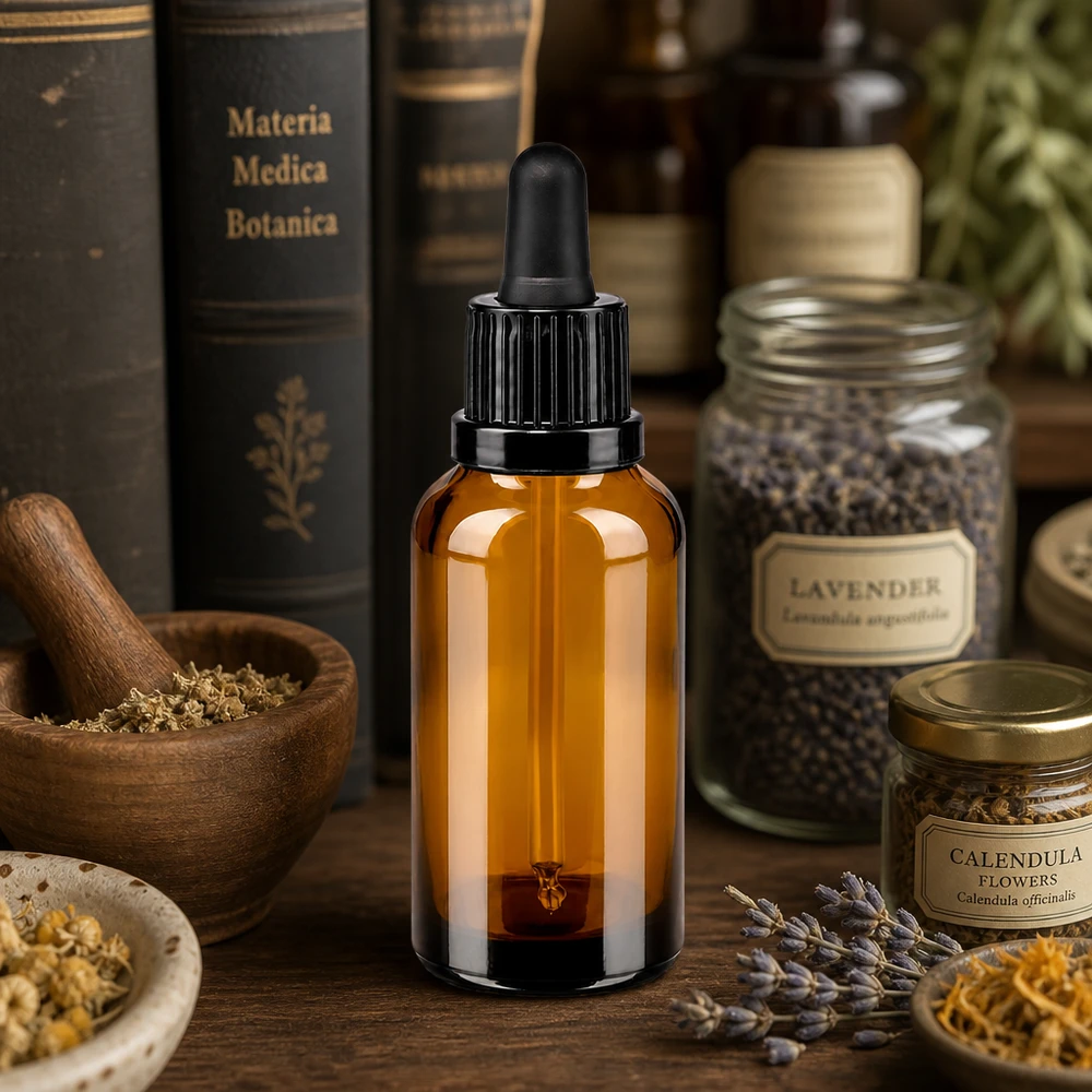 30ml pipetfles zwart OV BrownLine UT18/30 Compact glazen flesje van 30 ml met pipet, ideaal voor op reis en mobiele toepassingen onderweg