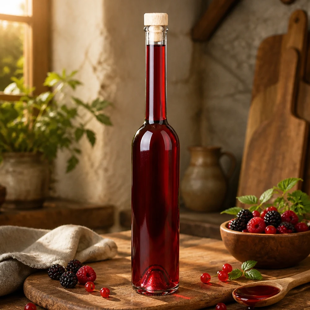 100 ml glazen fles Hugo met houten handgreepkurk UNiTWIST®