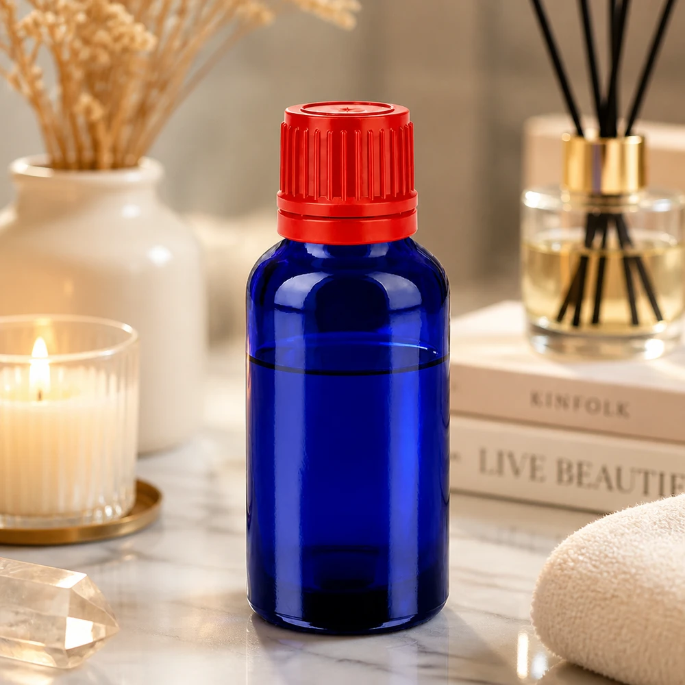 Handig glazen flesje van 30 ml met verzegelstop voor doe-het-zelf mengsels en aromamengsels