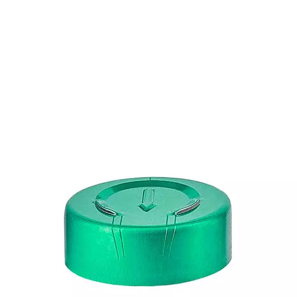 Afsluitdop 20,25 x 7,4 mm met volledige afscheuring, groen