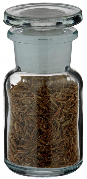 Idee voor een glazen kruidenpotje: Apothekersfles 50 ml wijde hals helder glas incl. glazen stop Idee voor een glazen kruidenpotje: Apothekersfles 50 ml wijde hals helder glas incl. glazen stop