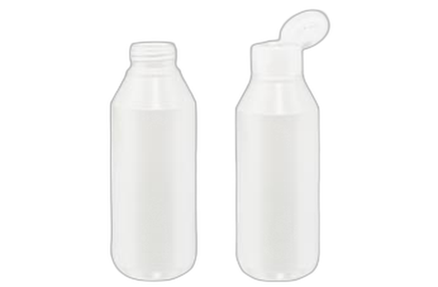 Ronde Polimoon lotion flessen