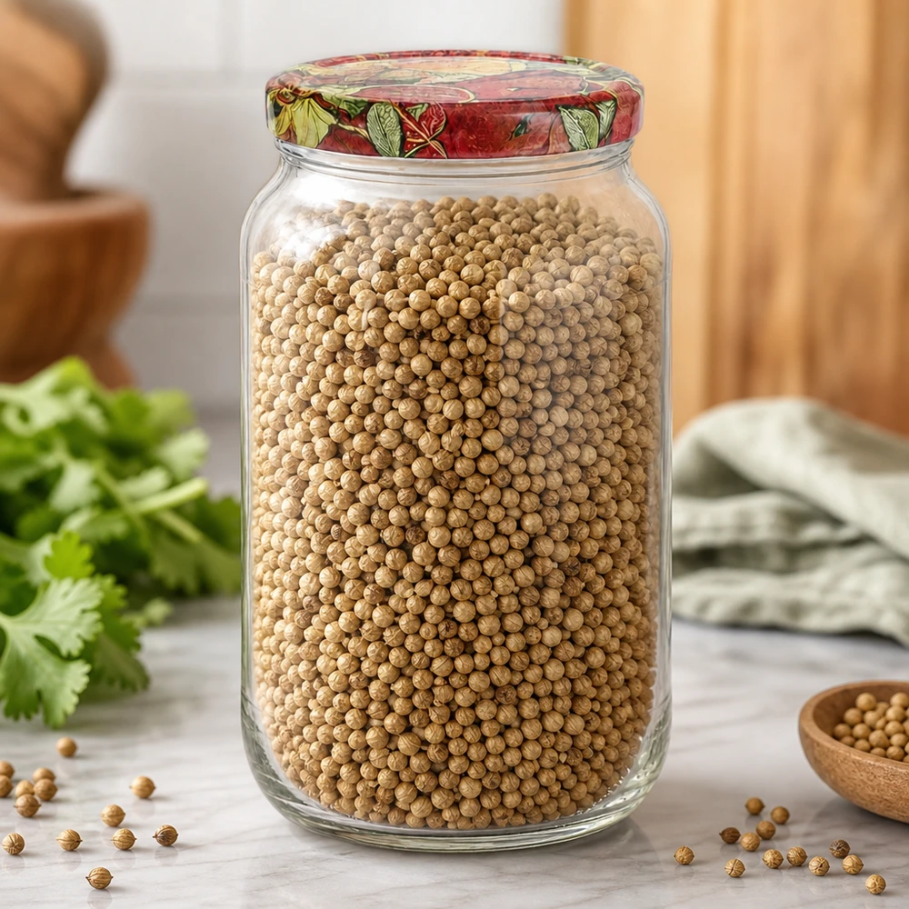 1062ml rond glas met BasicSeal deksel Fruit decor UNiTWIST
