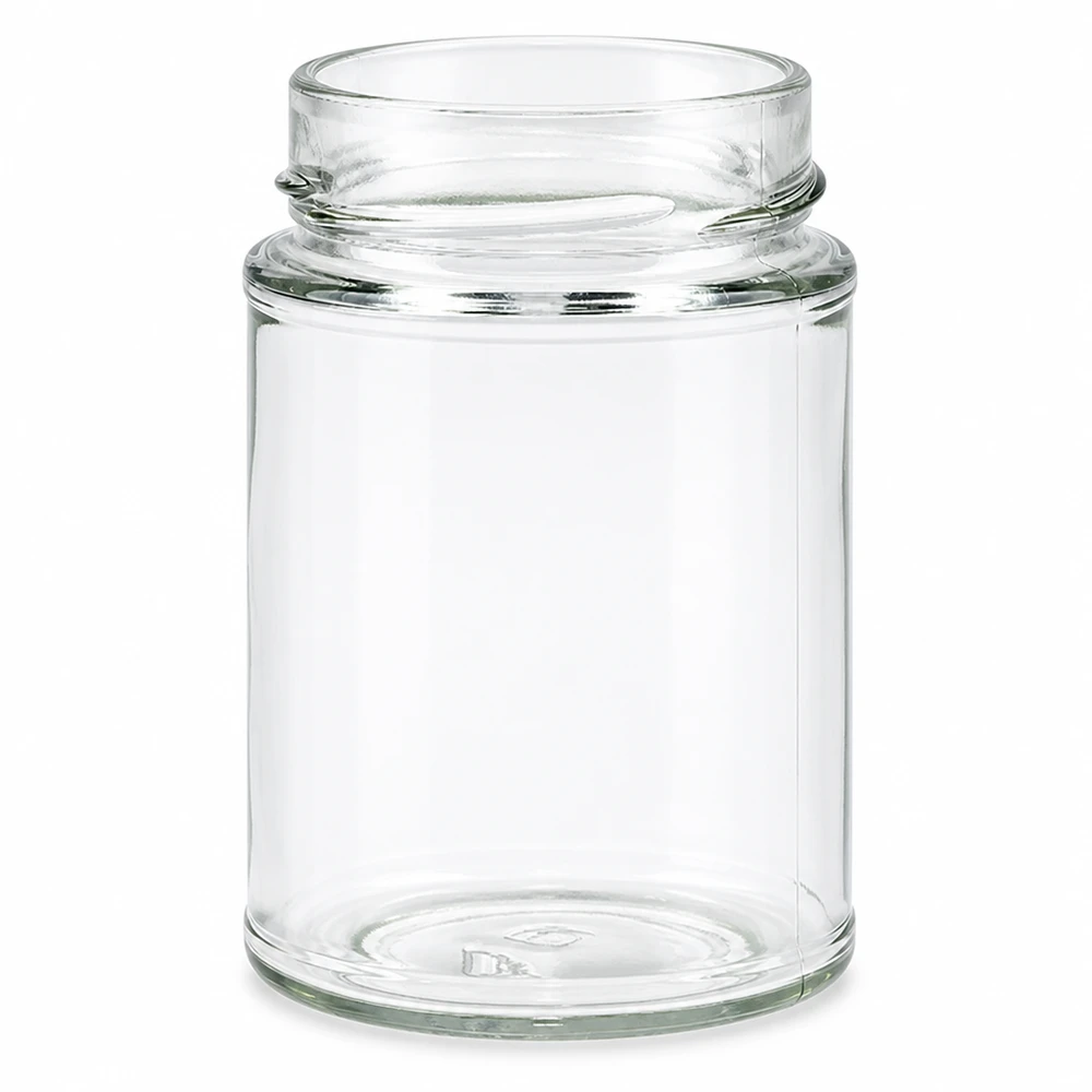 202ml rond glas zonder deksel (TO58deep) UNiTWIST Voedselveilige glazen pot van 202 ml met schroefdeksel voor het inmaken en bewaren