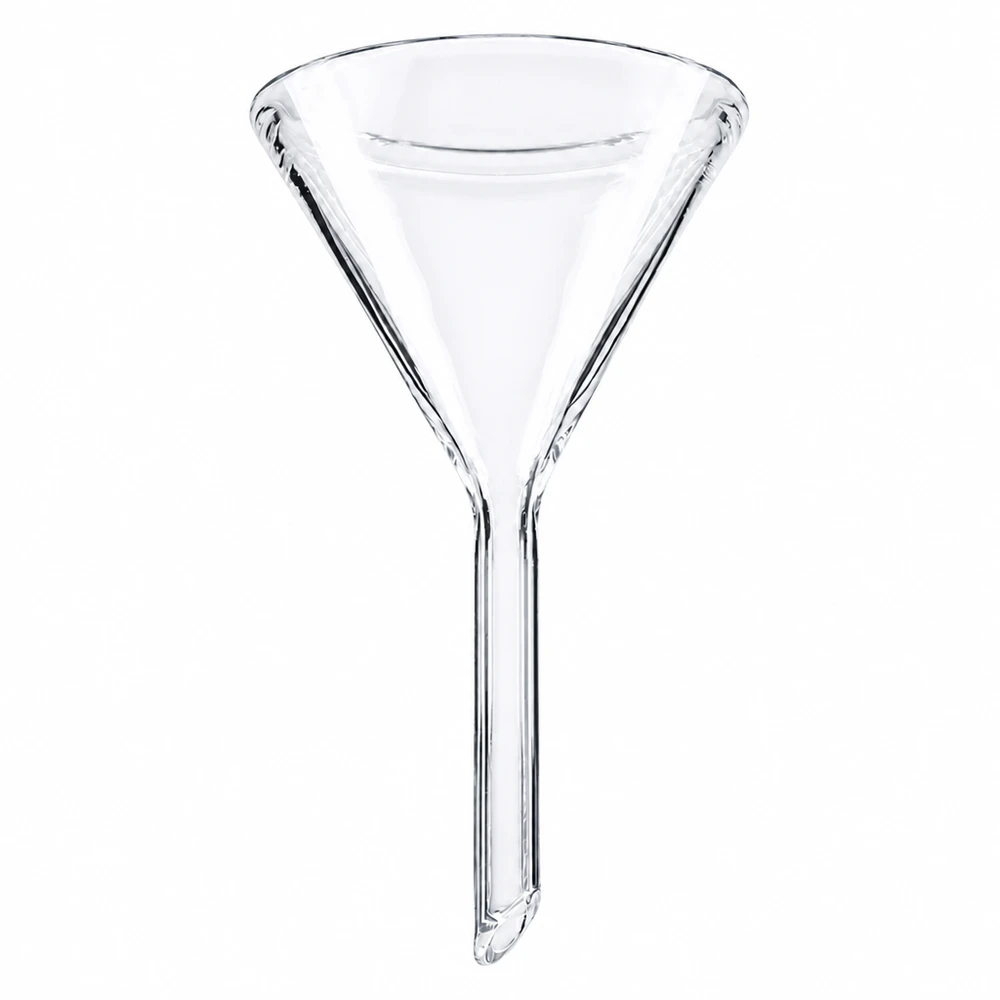 Borosilicaat trechter 45mm diameter transparant korte stijl voor laboratorium
