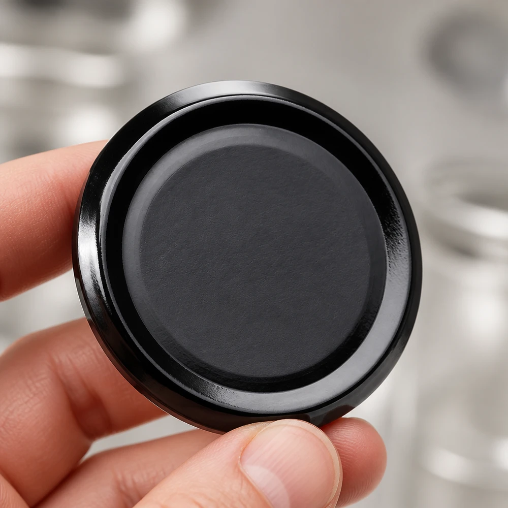 58 mm BasicSeal-deksel, zwart, TO58deep, UNiTWIST-kunststofdeksel met zwarte afdichting