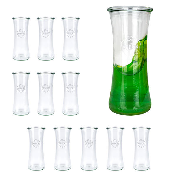 Set van 12 Weck potten 700 ml delicatessenpot rond Set van 12 Weck potten 700 ml delicatessenpot rond