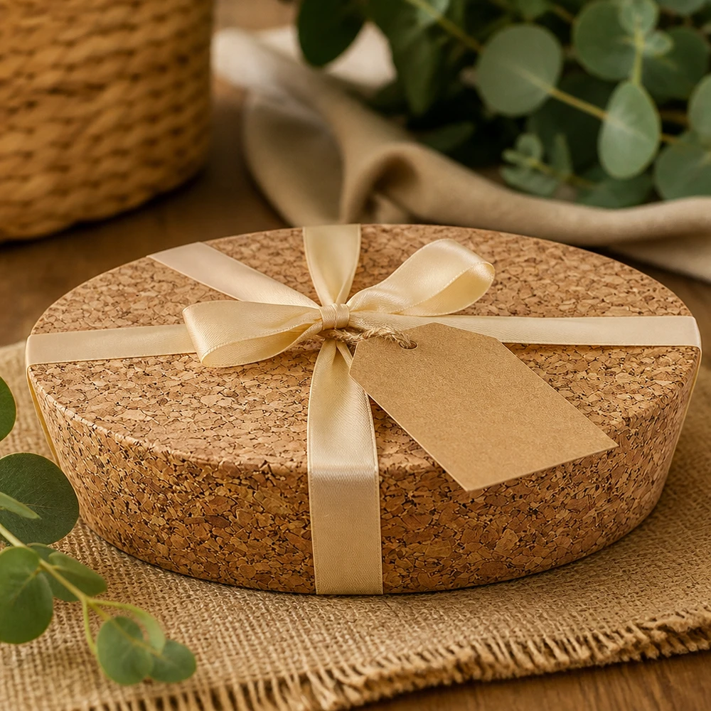WECK RR80 kurkstopper natuurkurk geschenk verpakt met gouden lint hanger duurzame verpakking geschenk