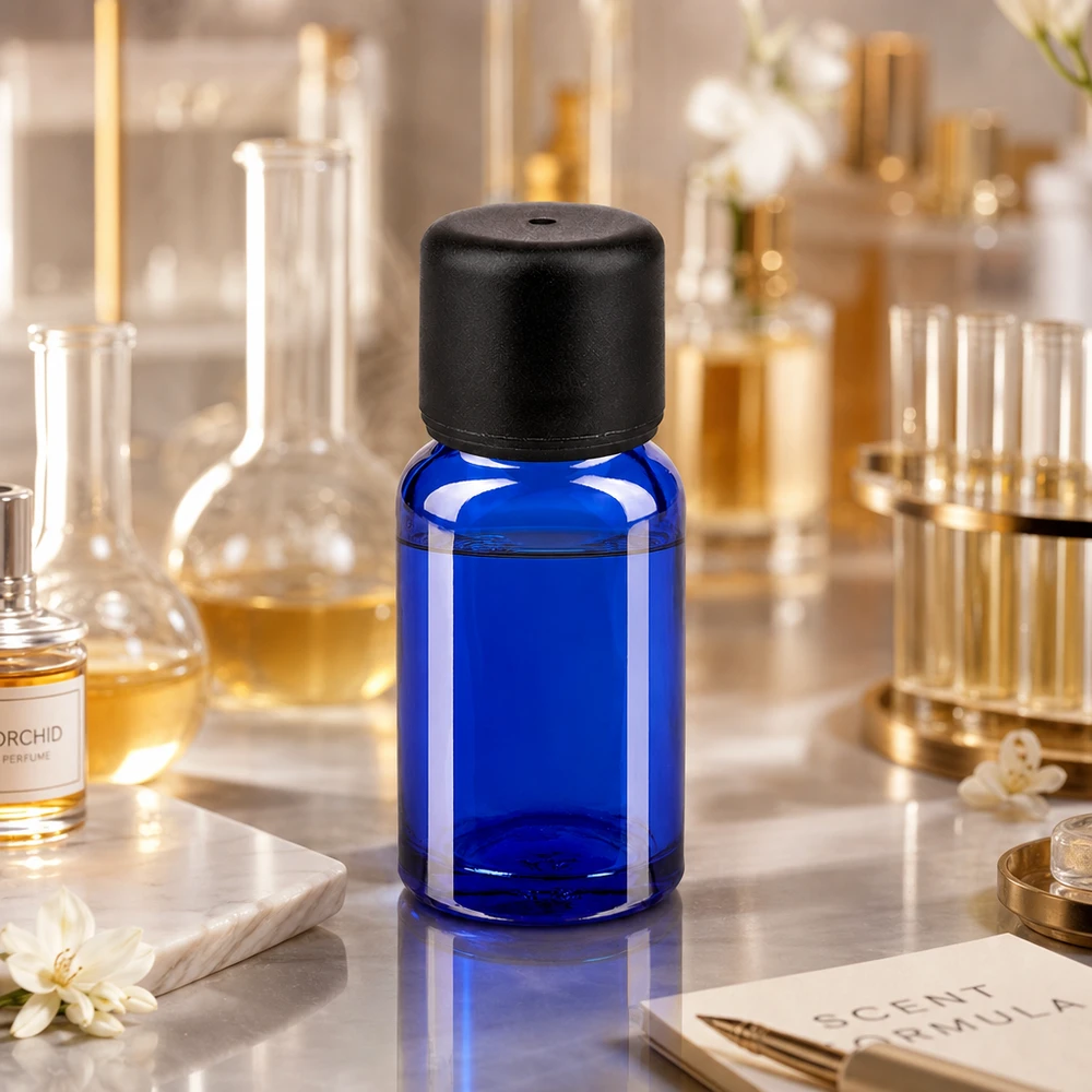 10ml fles 11mm SV zwart OV BlueLine UT18/10 10ml fles 11mm SV zwart OV BlueLine UT18/10