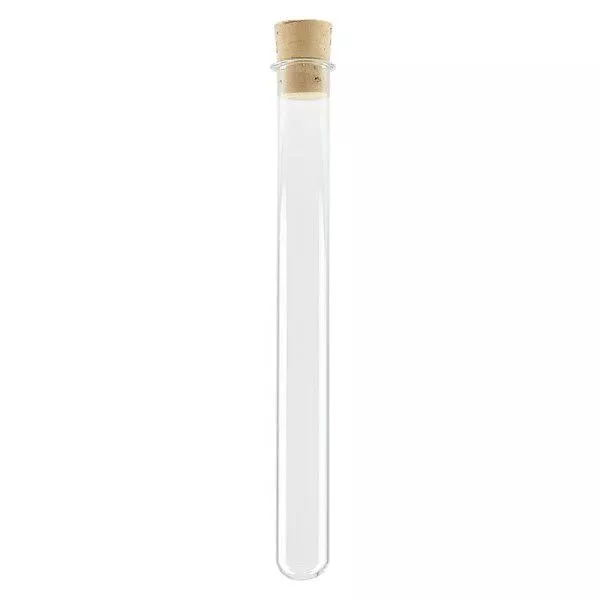 Reageerglas 100x12mm borosilicaatglas met kurk