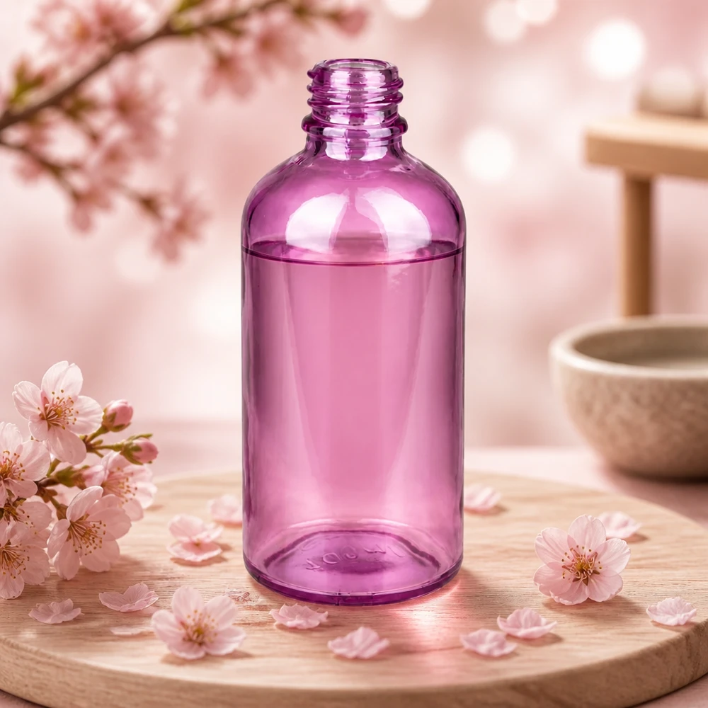 Stijlvolle PurpleLine 100 ml apothekersfles met klassieke vorm voor beauty- en wellnessproducten