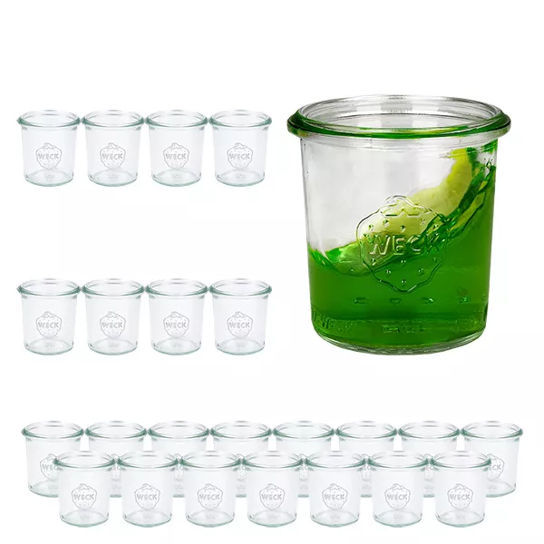 Set van 24 Weck potten 140 ml bekers Set van 24 Weck potten 140 ml bekers