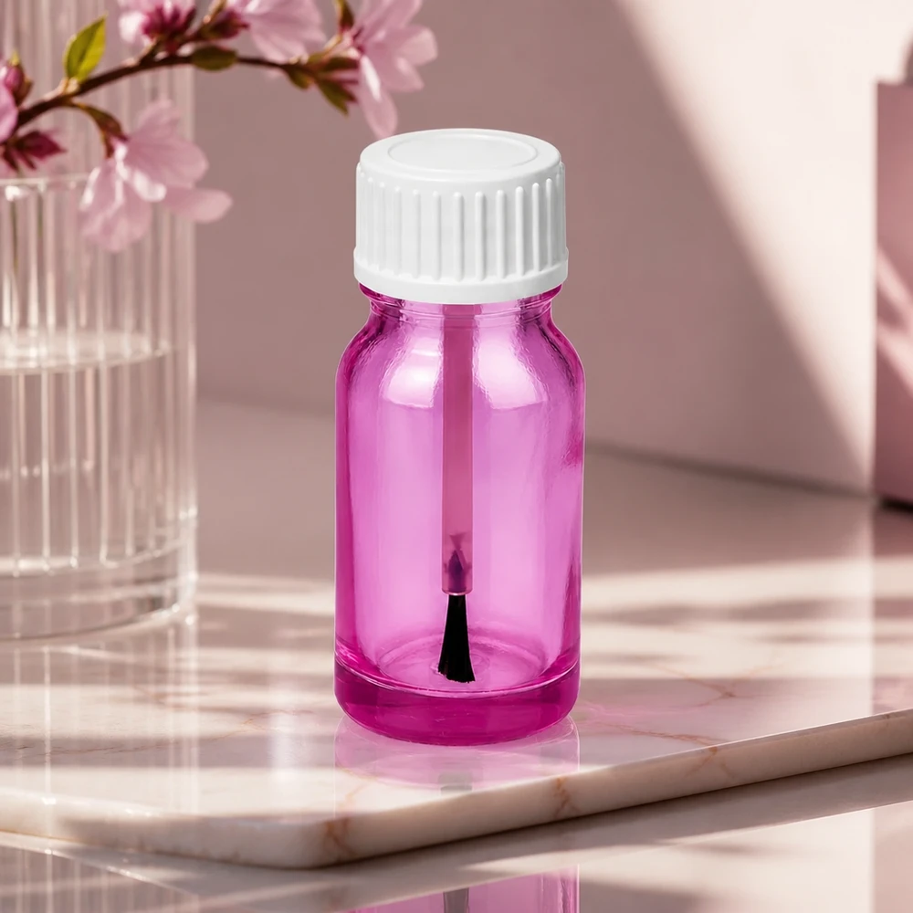 Hoogwaardige 10ml kwastflacon wit STD PurpleLine UT18/10 voor schoonheidsspecialisten en salons