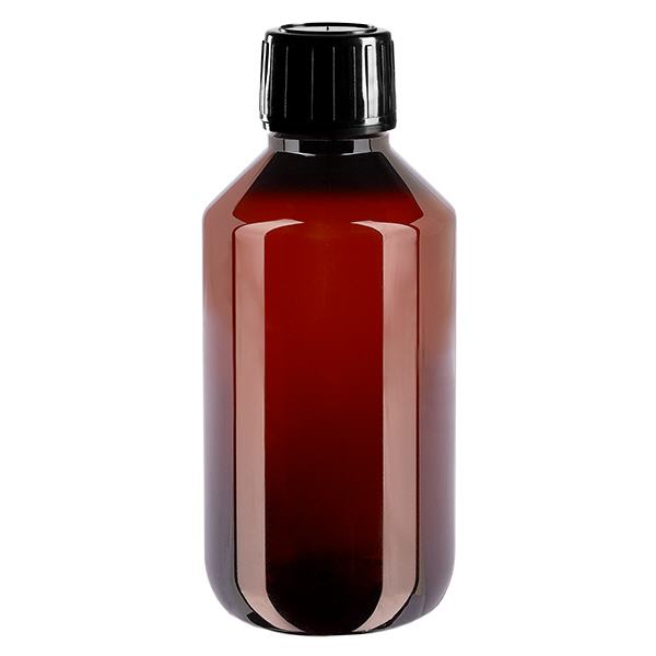 PET-fles 200ml met zwarte spuitdop OV PET-fles 200ml met zwarte spuitdop OV