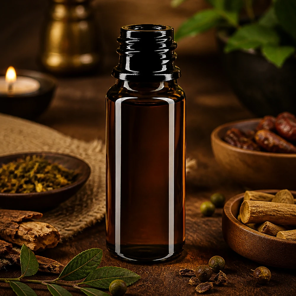 Violetglas fles 10ml DIN 18 (Mironglas) Elegant Mironglas flesje 10ml DIN 18 in elegant ontwerp voor hoogwaardige essences