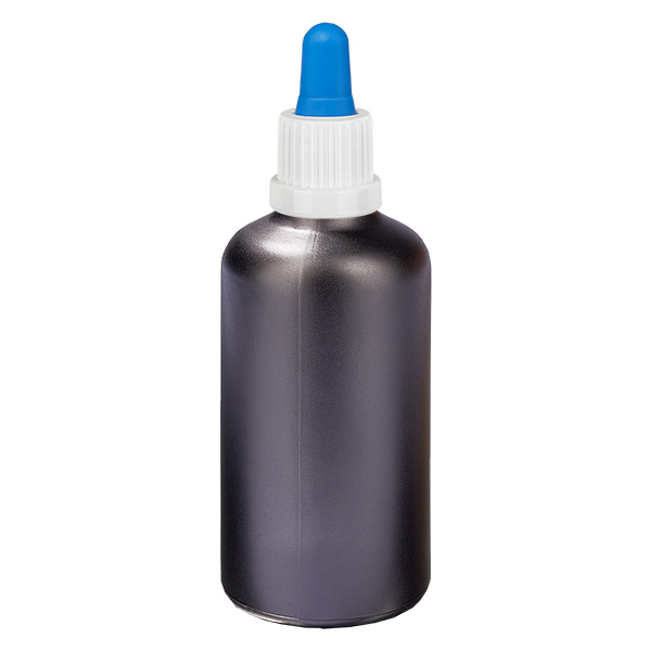 100ml pipetfles wit/blauw OV BlackL. UT18/100 100ml pipetfles wit/blauw OV BlackL. UT18/100