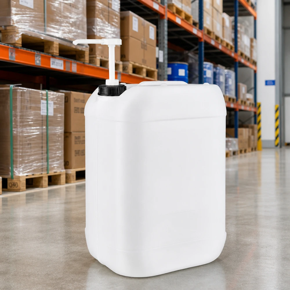 Ondoorzichtige VN-jerrycan van 25 liter met vloeistofpomp voor commerciële opslagtoepassingen
