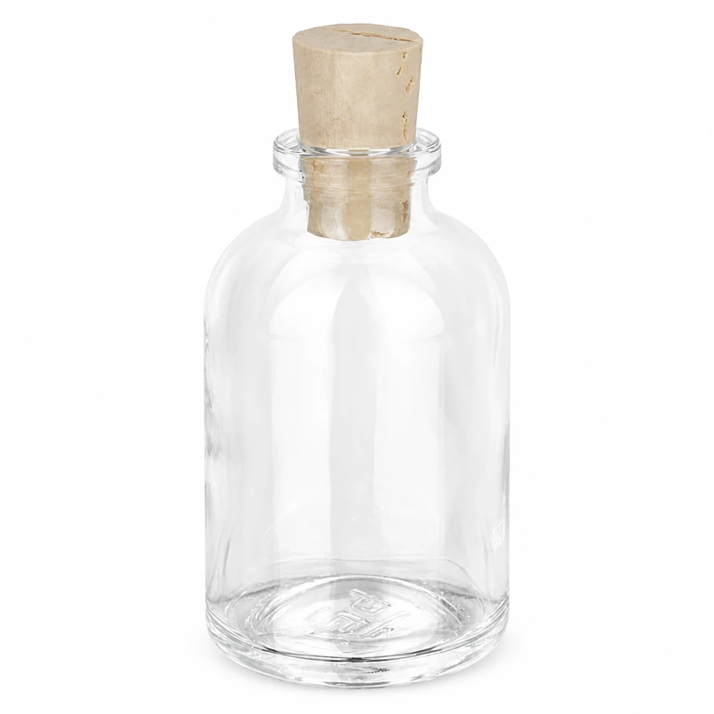 Injectiefles helder glas 50ml met kurk 11/14mm Leere Klarglasflasche 50ml mit passendem Korken 11/14mm für vielseitige Verwendung