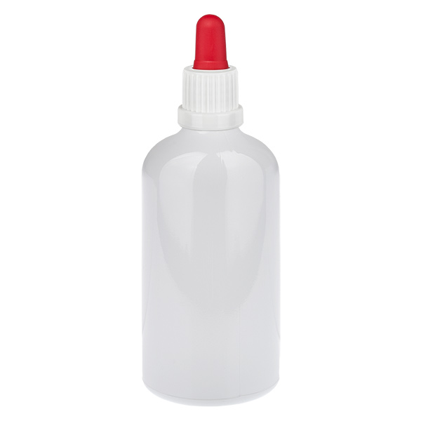 100 ml pipetflesje wit/rood originele sluiting WhiteLine UT18/100 100 ml pipetflesje wit/rood originele sluiting WhiteLine UT18/100