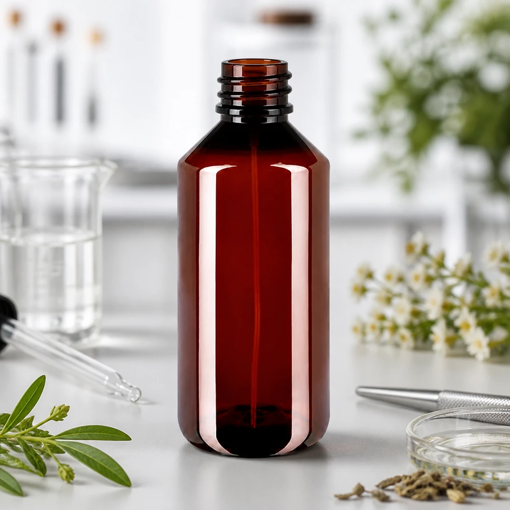 Grote bruine spuitfles van PET-kunststof, 1000 ml, voor aromatherapie en natuurlijke producten