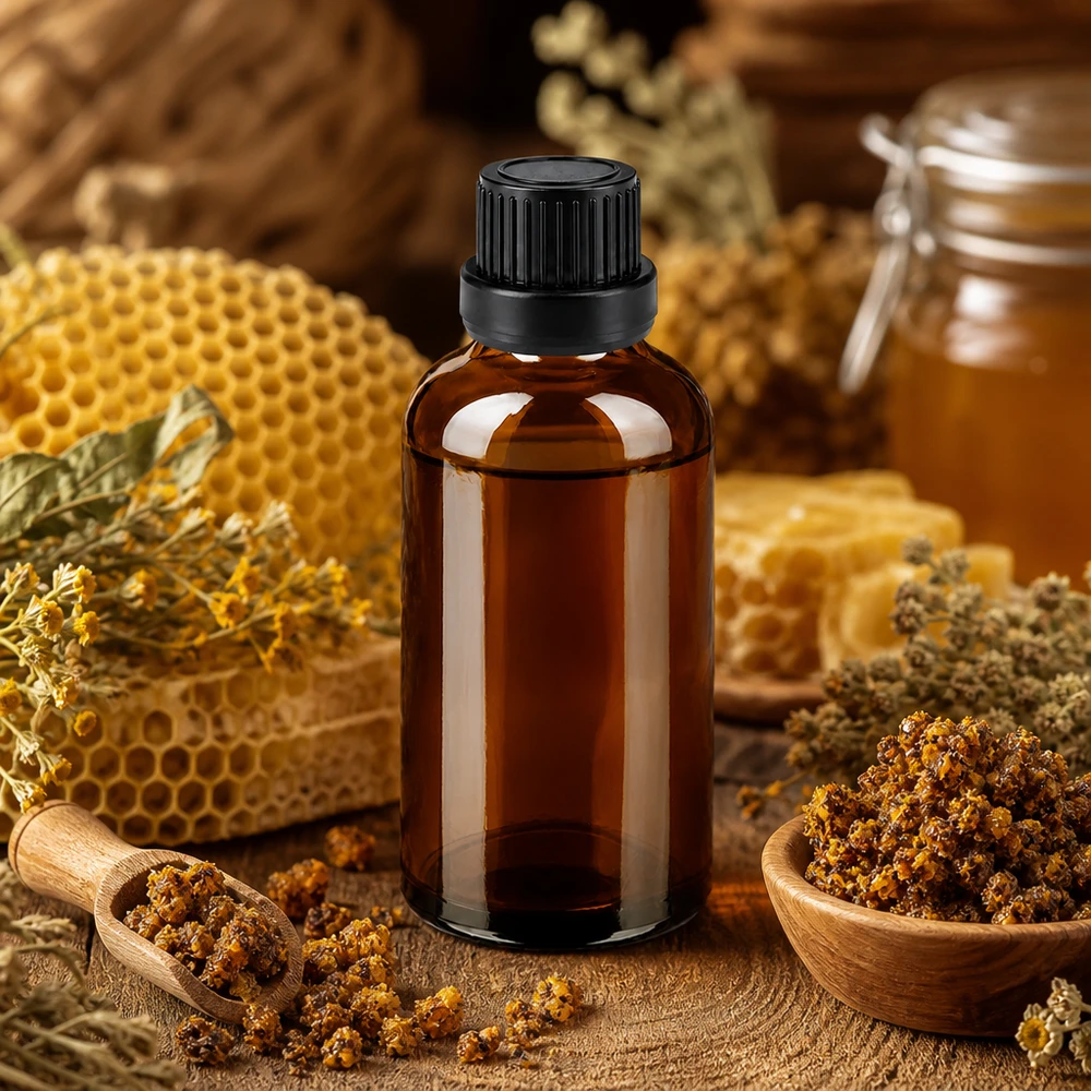 Professionele druppelfles 50ml met matzwart deksel voor therapeutische oliën