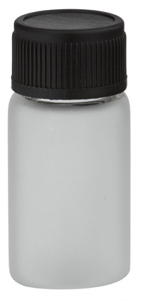 Minifles 3 ml mat met zwarte schroefsluiting incl. afdichting Minifles 3 ml mat met zwarte schroefsluiting incl. afdichting