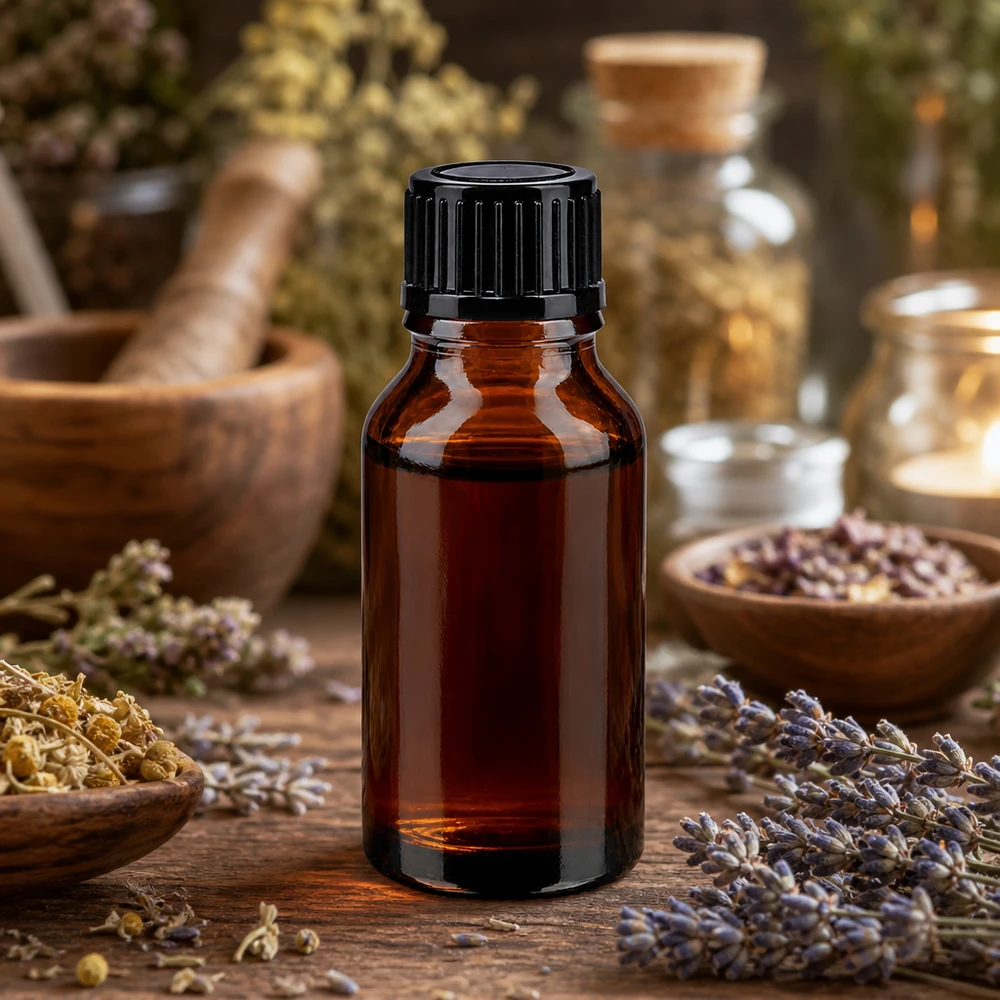 Bruine glazen fles 15ml met zwart druppelsluiting 1mm St UV-beschermende fles van bruin glas, 15 ml, met druppeldop van 1 mm, voor lavendelolie en plantenextracten
