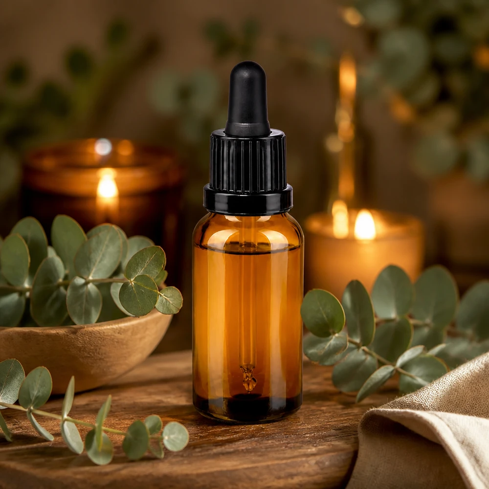 Praktische glazen fles van 20 ml met glazen pipet en kindveilige dop voor huishoudelijk gebruik