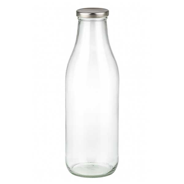 1000ml fles met BasicSeal deksel zilver UNiTWIST