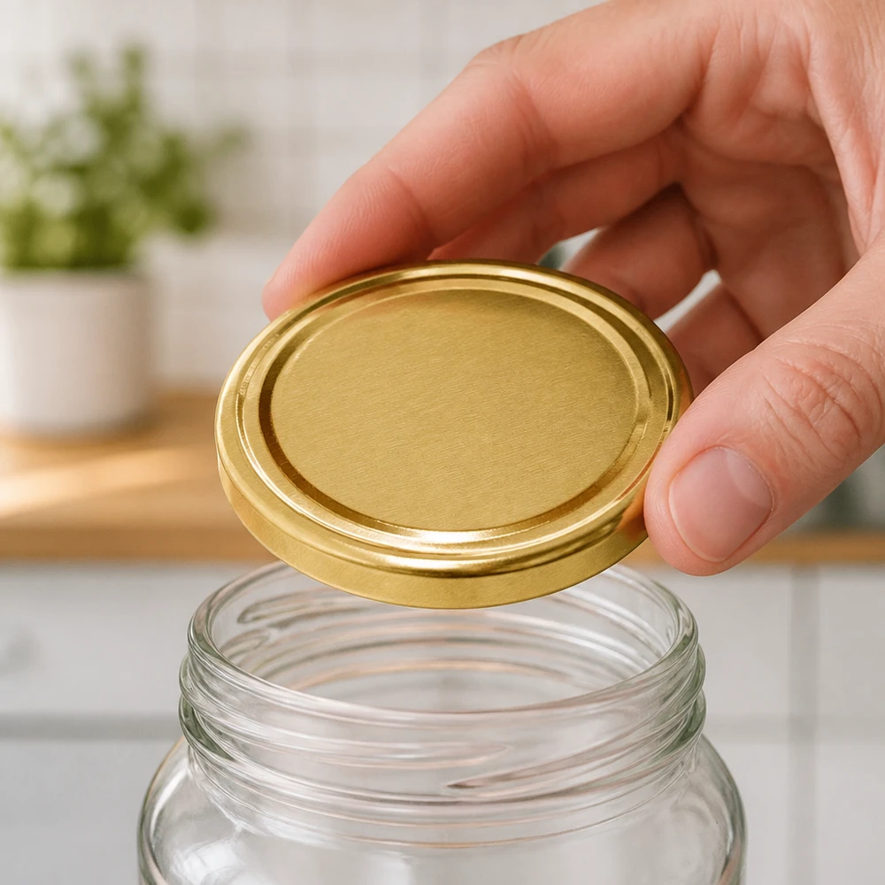 UNiTWIST TO82 goud, BioSeal, BPA-NI, unitemp UNiTWIST TO82 goudkleurige unitemp BioSeal-sluiting voor conservenpotten, diameter 82 mm, BPA-vrij
