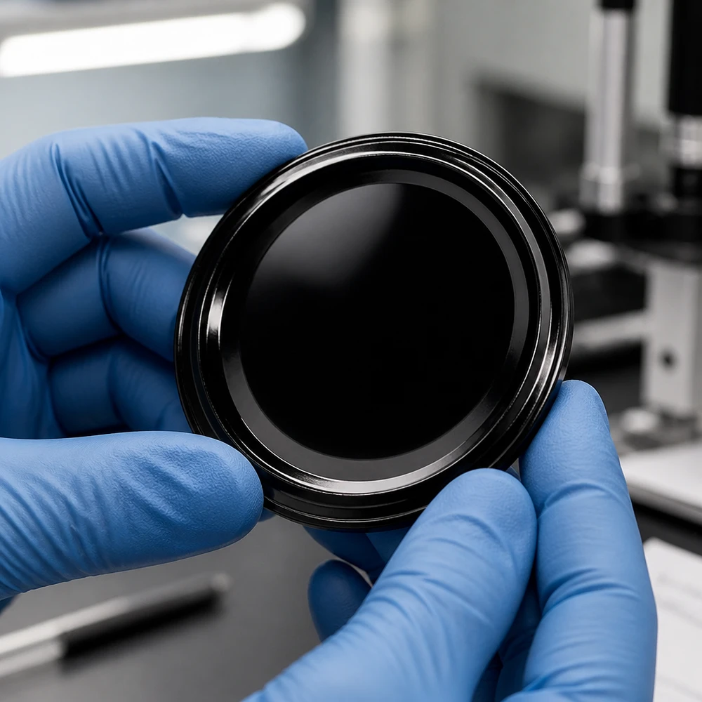 63mm BioSeal deksel zwart (TO63) UNiTWIST UNiTWIST TO63 zwarte conservendeksel BioSeal unitemp wordt in het laboratorium gecontroleerd