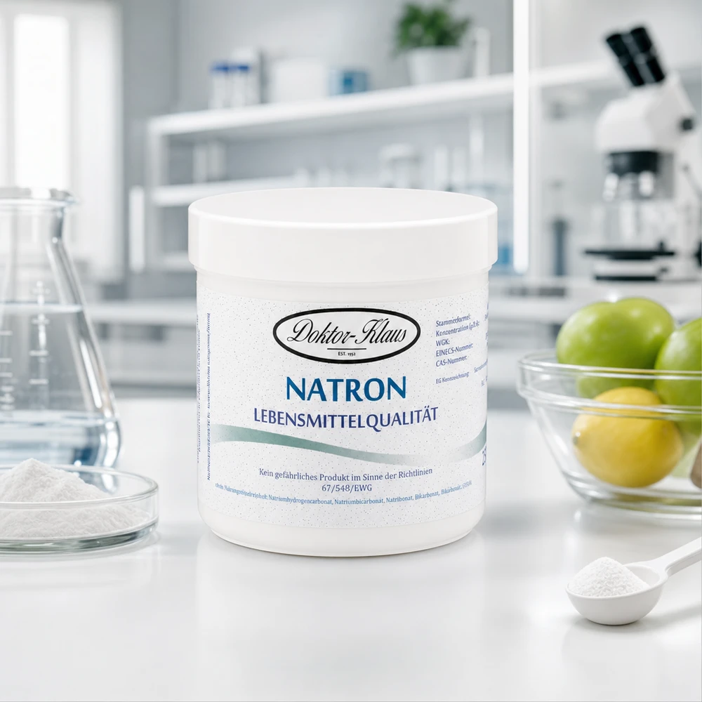 Doktor-Klaus Natron, 250g in witte pot, levensmiddelenkwaliteit