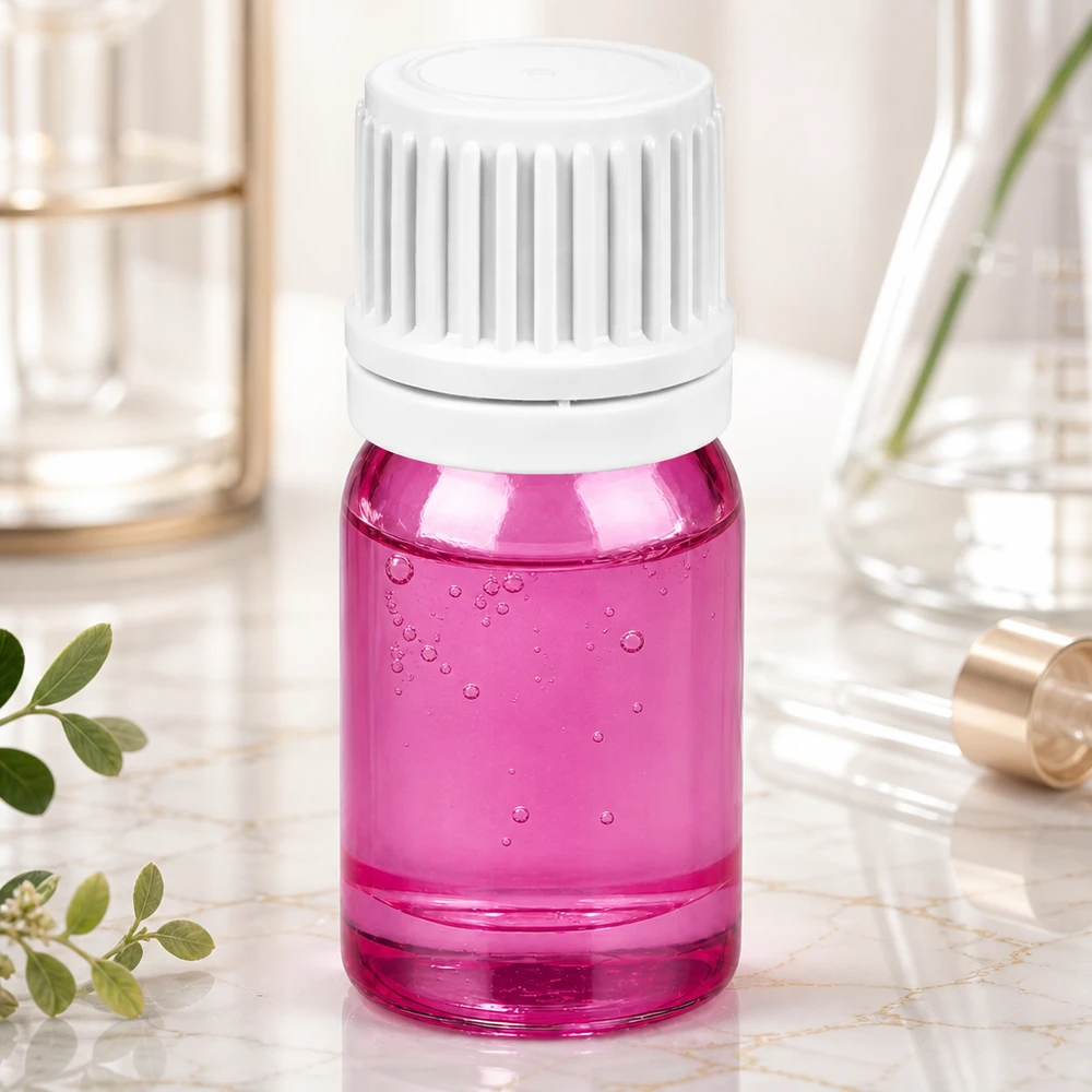 Violet glazen flesje 5ml met 0,7mm druppelaar opening voor aromatherapie en huidverzorging
