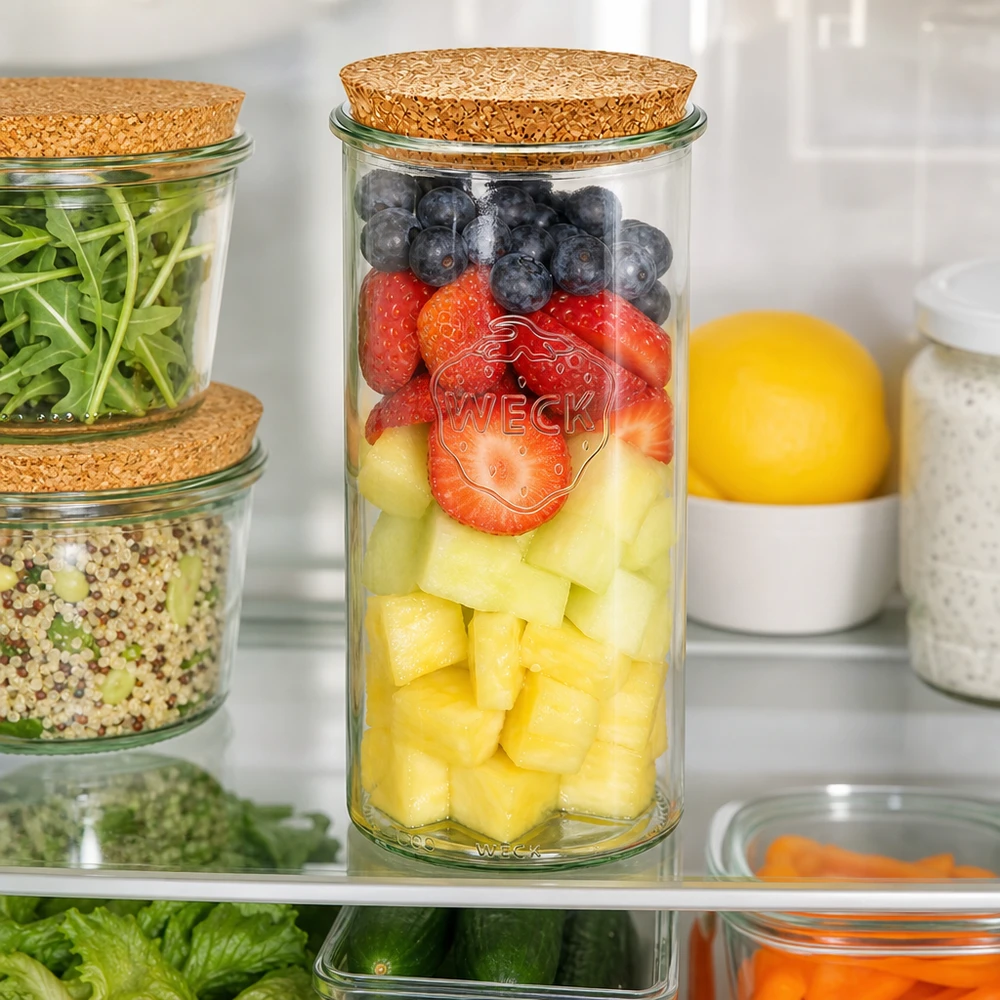 WECK RR100 Koelkast Organisatie Fruit Salade Bessen Ananas Kurk deksel Meal Prep vers houden