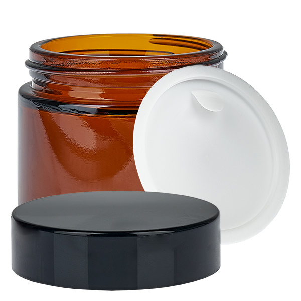 Glazen pot 60ml bruin met deksel UNiTWIST Glazen pot 60ml bruin met deksel UNiTWIST