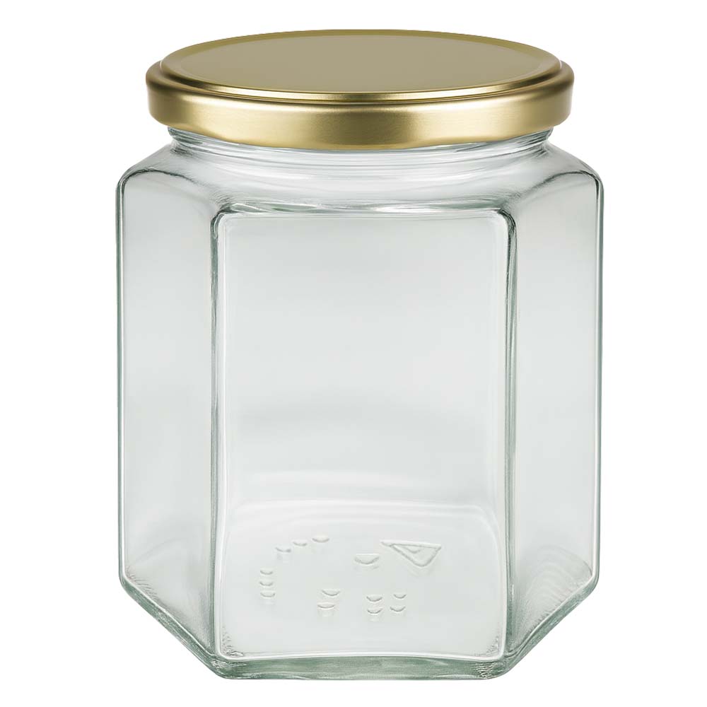 Honingpot 500 g met gouden deksel BasicSeal UNiTWIST