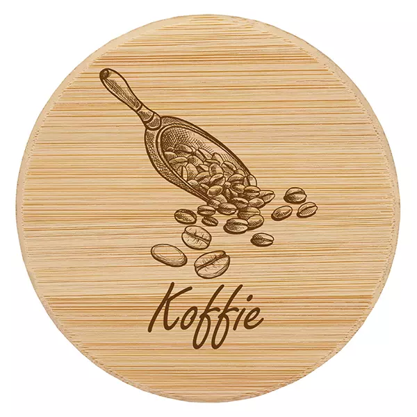 Houten deksel "Koffie" voor WECK RR100 Houten deksel "Koffie" voor WECK RR100